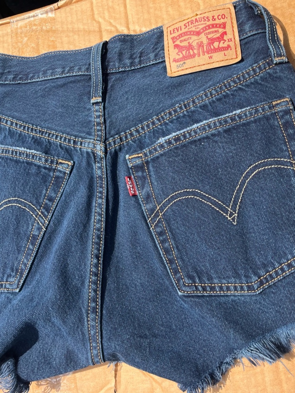 Levi's Men's Blue Denim Cutoff Shorts